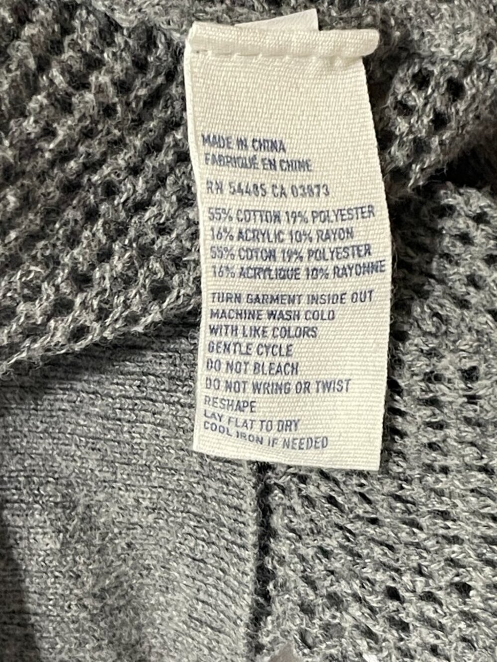 American Eagle Outfitter Gray Cardigan, Sheer with Small Round Buttons, Size L - Picture 6 of 9